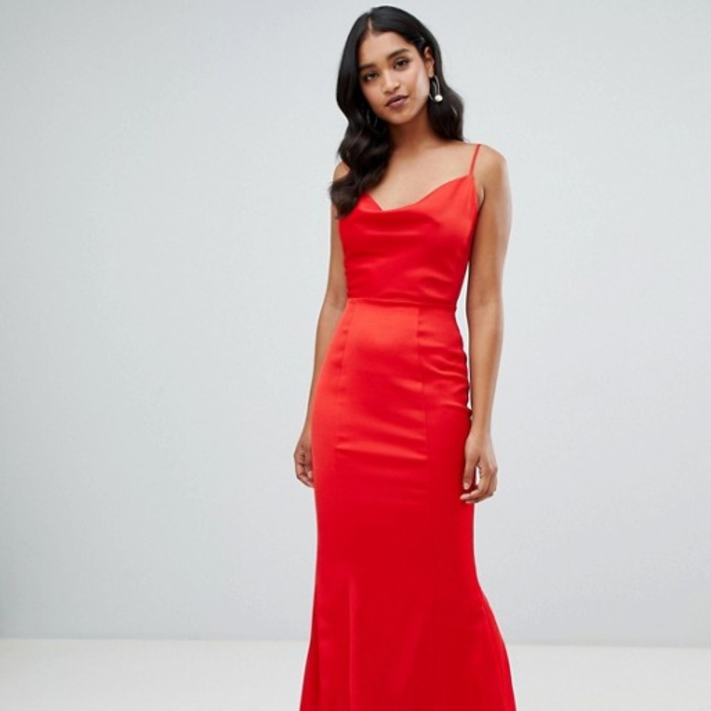 Red formal dress